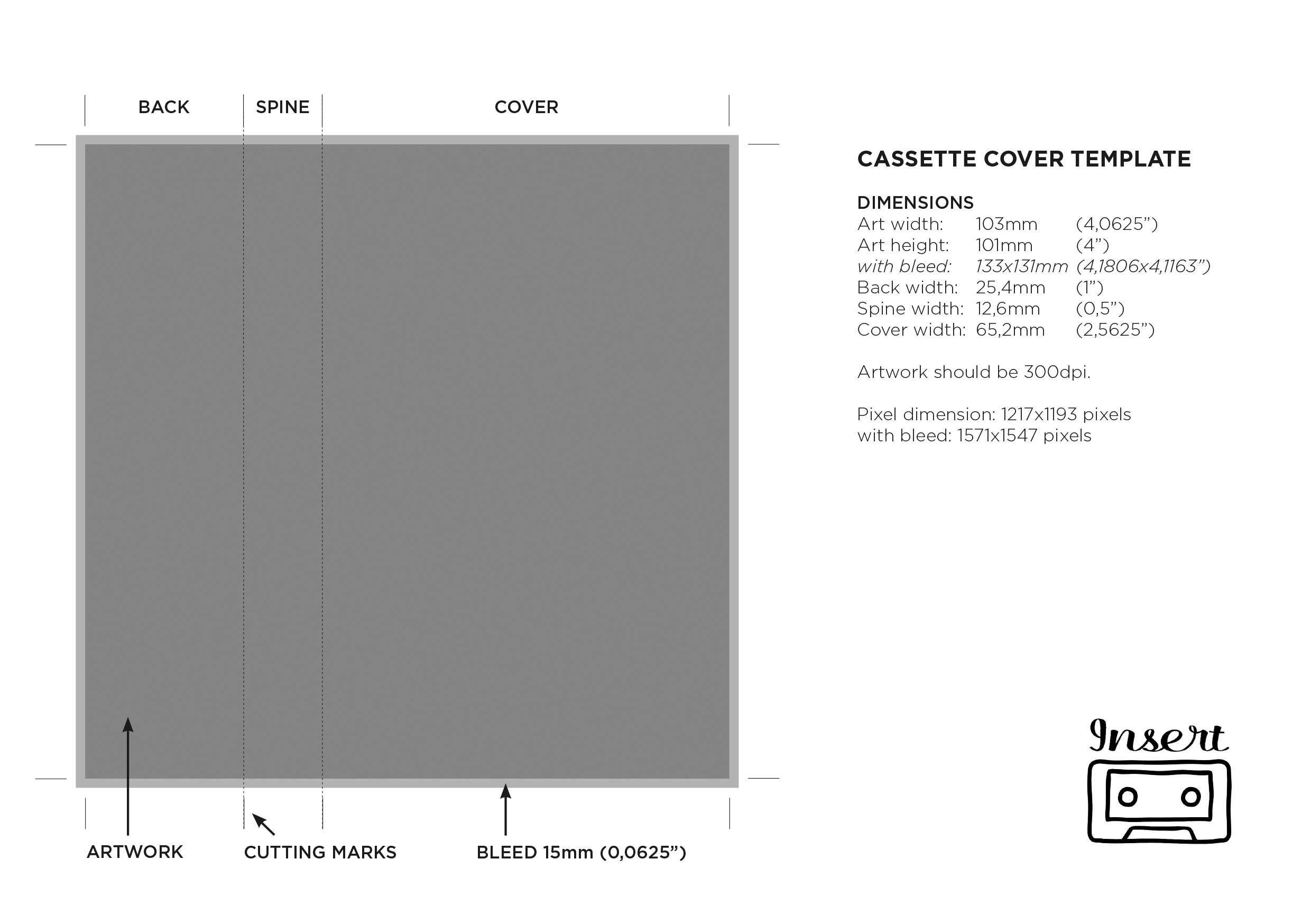 Cassette Tape Cover Template from www.inserttapes.com